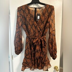 Fashion Nova Dress 1x New With Tags Black And Brown Short